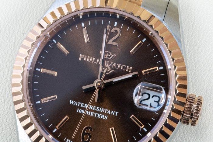 Philip Watch - Caribe Urban - Brown - Rose Gold - Swiss Made, Bijoux, Sacs & Beauté, Montres | Hommes