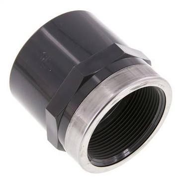 Raccord PVC Douille femelle 63 mm x femelle Rp 2, Verzenden