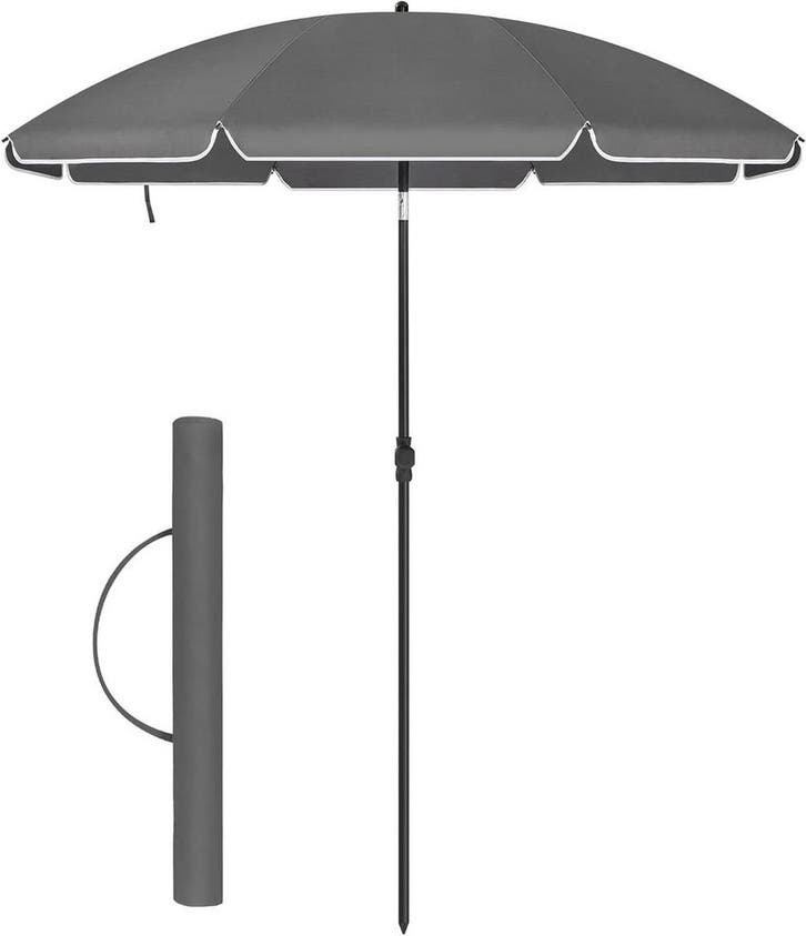 Strandparasol - parasol - diameter 160 cm - zonwering UPF, Jardin & Terrasse, Ensembles de jardin, Envoi