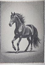 Plaid-arazzo equestre Exclusief met paard in galop - 180x140