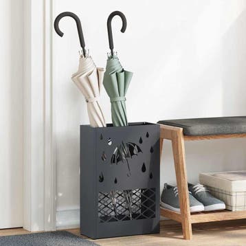 vidaXL Regen Paraplu Stand Antraciet 28 x 12 x 41 cm Staal, Verzenden