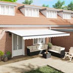 vidaXL Zonneschermstof Wit 500 × 350 cm Polyester, Tuin en Terras, Zonneschermen, Verzenden, Nieuw