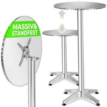 Aluminium bistrotafel Ø 60 cm, Tuin en Terras, Verzenden, Nieuw