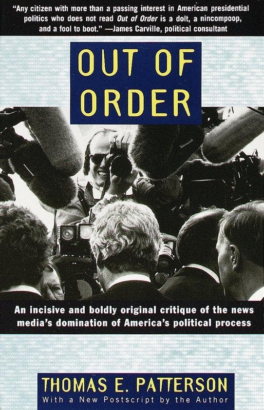 Out of Order 9780679755104 Thomas E. Patterson, Boeken, Taal | Engels, Gelezen, Verzenden