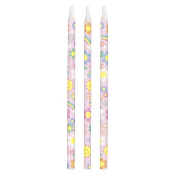 Hippie Kaarsen 12cm 12st, Verzenden