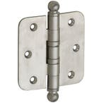 Kogellagerscharnier 76x76 ronde hoek bol mat nikkel ongelakt