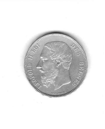 België. Leopold II. 5 Francs 1872 (Zonder minimumprijs)