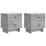 vidaXL Nachtkastje 2 pcs Betongrijs 43 x 34,5 x 47,5 cm, Verzenden, Nieuw