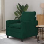 vidaXL bank / zetel Donkergroen 76 x 81 x 87,5 cm Fluweel, Huis en Inrichting, Zetels | Zetels, Verzenden, Nieuw