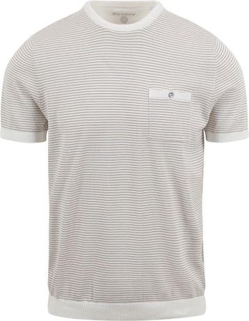 Blue Industry T-Shirt Streep Ecru maat Maat 52/54 (L) Heren, Verzenden, Nieuw, Maat 52/54 (L), Blue Industry