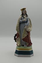 Zeldzaam beeld van Sint-Catharina - 24 cm - Antiek - Biscuit, Antiek en Kunst