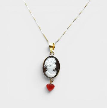 Koraal - Argento 925 - Cameo - Handgegraveerde camee, Verzamelen