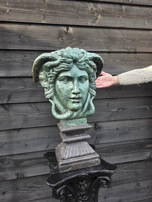 sculptuur, XL Marble Medusa 40kg - 57 cm - Marmer, Antiek en Kunst, Curiosa en Brocante