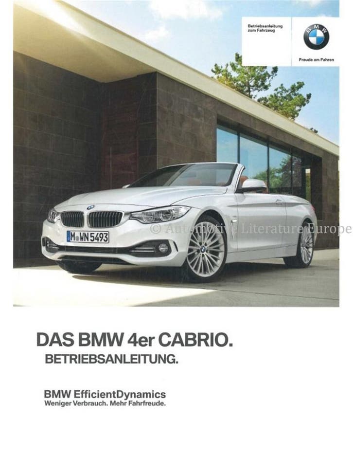 2017 BMW 4 SERIE CABRIO INSTRUCTIEBOEKJE DUITS, Autos : Divers, Modes d'emploi & Notices d'utilisation