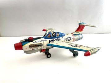 Toy Nomura - Blikken speelgoed - Jet Fighter USAF FW-988 -