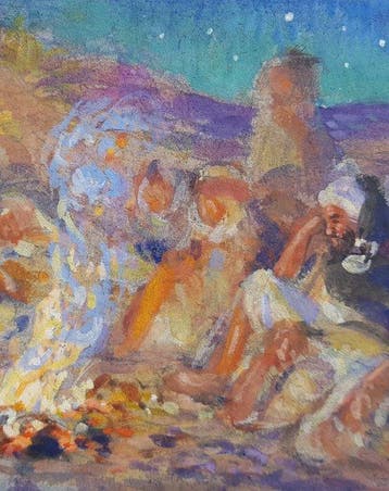 Etienne Dinet (1861-1929) - Scène orientaliste
