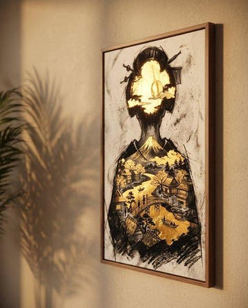 MEDSAN - Golden Village Geisha () - UNIQUE EDITION, Antiek en Kunst