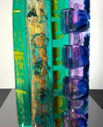 Maxence Parot - Vaas - Sculptuur met unieke kleuren en goud,