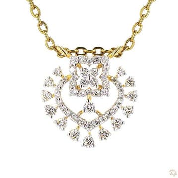 Hanger - 18 karaat Geel goud - 0.51ct. tw. - Diamant