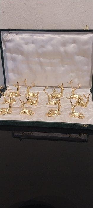 Porte couteau (12) - Cerfs biches - Métal, Antiquités & Art