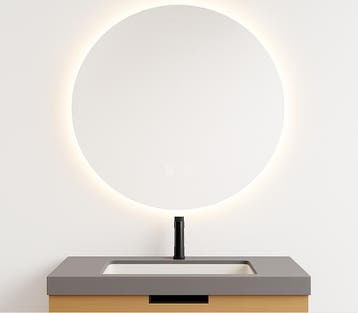 SALE - Ekeby 60 x 60 - Frameloos - Spiegel - Rond -, Maison & Meubles, Ophalen of Verzenden