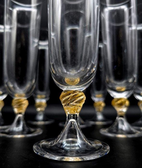 Nason Moretti - Drinkservies (8) - Kristal, Antiek en Kunst, Antiek | Meubels | Tafels