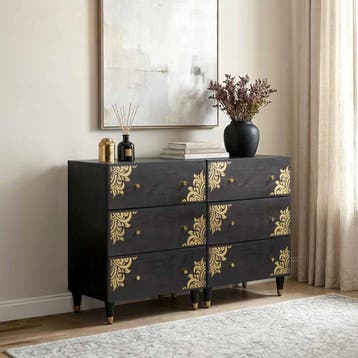 vidaXL Dressoir 2 st 60 x 33 x 75 cm Massief Mango Hout, Verzenden