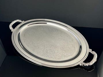Oneida Silversmiths - Dienblad - Rococo Revival-handgrepen -