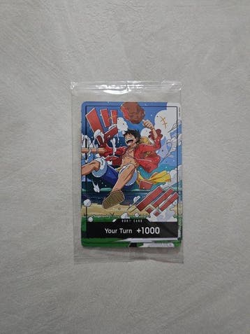 Bandai - 3 Verzegelde kaart - One Piece - Monkey D. Luffy, Nieuw