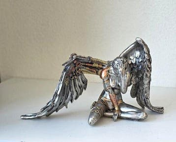 Exclusief S.Buru - Sculpture, Super STATUE-signed-***Fallen