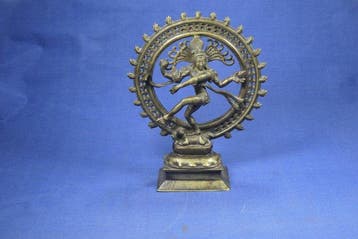 Statue, Shiva Nataraja - 34 cm - Bronze - Inde - seconde, Antiquités & Art