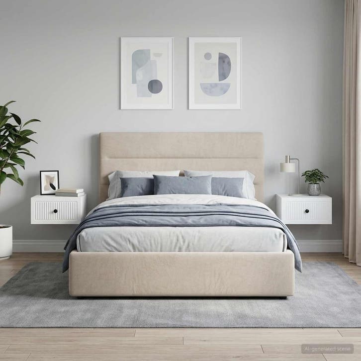 vidaXL Muurbevestigde Nachttafel met lade 2 pcs Wit 33 x, Huis en Inrichting, Slaapkamer | Nachtkastjes, Nieuw, Verzenden