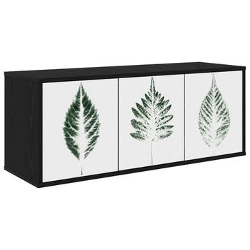 vidaXL Wand gemonteerd TV Kast HANAU 102 x 33 x 40 cm Zwart, Verzenden, Nieuw