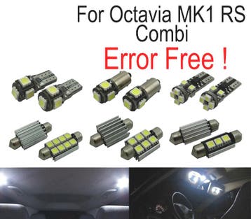 Kit 12 Ampoules Led Intérieur Pour Skoda Octavia 1 Mk1 Mk I, Verzenden