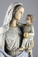 Beeld, Virgin Mary with Child and Grapes - 46 cm - Gegoten