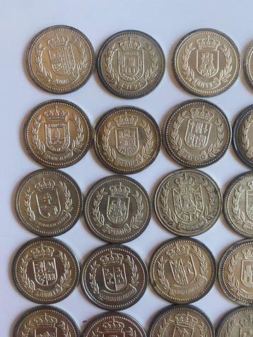 Spanje. Juan Carlos I. Conjunto de monedas de plata