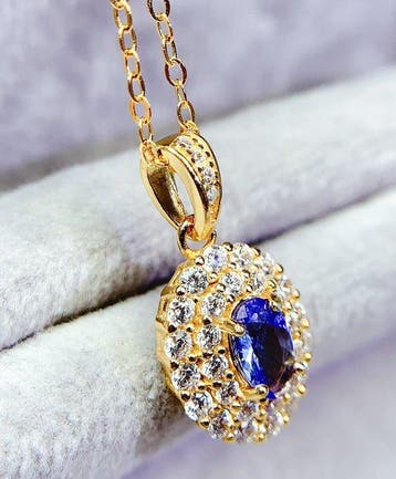 Zonder minimumprijs - Ketting met hanger - 18 karaat Zilver,