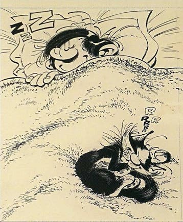 Franquin, André - 2 Offset Print - Gaston - Le Cas Lagaffe -, Livres, BD