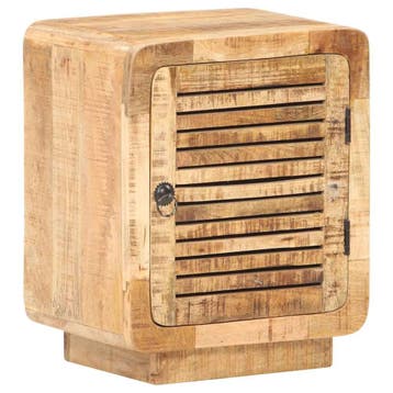 vidaXL Nachtkastje 40x30x50 cm ruw mangohout, Huis en Inrichting, Verzenden, Nieuw