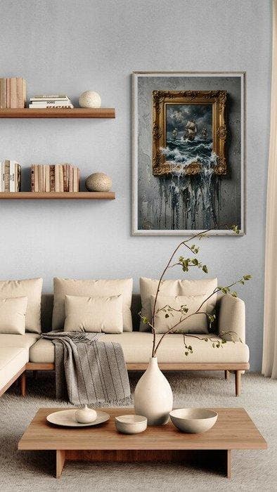 I_KONIQ - As real as umid - wall on a wall, Antiquités & Art, Art | Objets design