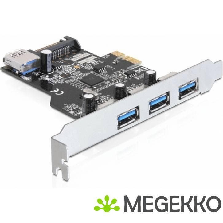 Delock 89301 PCI Express x1-kaart naar 3 x extern + 1 x, Informatique & Logiciels, Clés USB, Envoi