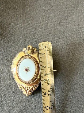 Zonder minimumprijs - Broche - 8 karaat Geel goud, Zilver