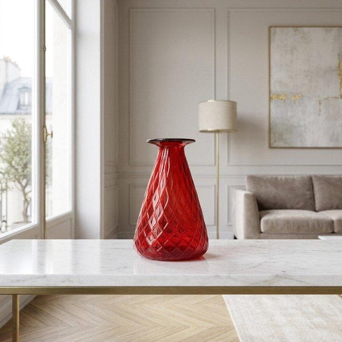 Vaas - Glas - Balloton-vaas, Antiek en Kunst, Antiek | Glaswerk en Kristal