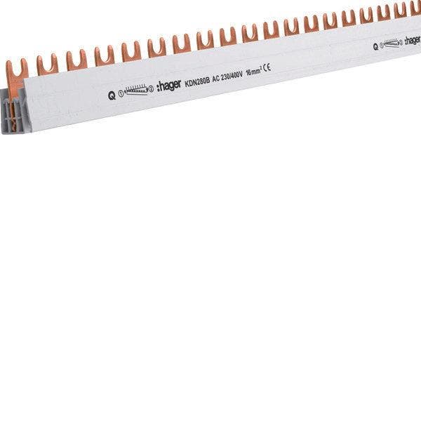 Hager Quickbusbar Kamrail - KDN280B, Doe-het-zelf en Bouw, Elektriciteit en Kabels, Verzenden