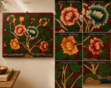 Onbekende kunstenaar - Pannello in legno dipinto a mano –