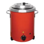 Soepketel rood met handgrepen 5,7 liter | 34,8(h)x25,5(Ø)cm, Verzenden