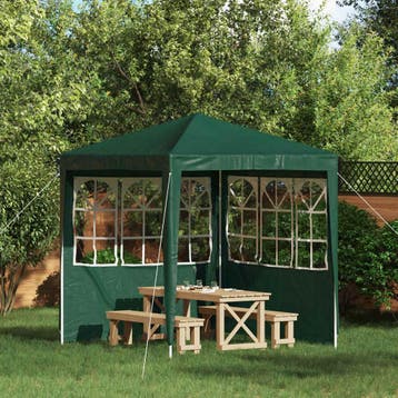 vidaXL Party Tent Zijwand 2 st 200 x 195 cm Groen PE en, Verzenden, Nieuw