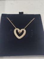 Swarovski - Figure - Hart met zwaan hanger ketting - Plaqué