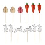 Pasen Cupcake Toppers Gekleurd 12st, Verzenden, Nieuw