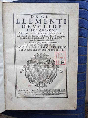 EUCLIDES - Degli elementi ... The famous Commandino s